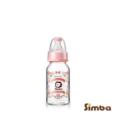 (滿999折50)小獅王辛巴 蘿蔓晶鑽標準玻璃小奶瓶120ml 粉紅