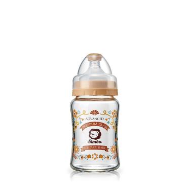 【Simba 小獅王辛巴】蘿蔓晶鑽寬口玻璃小奶瓶180ml咖啡