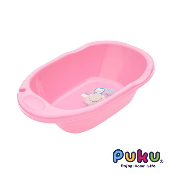 【PUKU 藍色企鵝】Smile嬰兒澡盆 粉色 38L