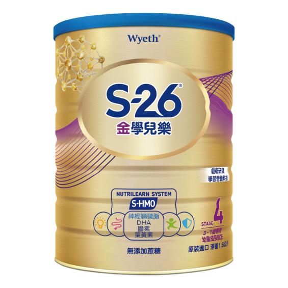 【Wyeth惠氏】S-26 金學兒樂HMO 3-7歲成長配方（1600gX6罐）