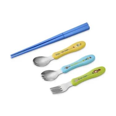 【Baby City娃娃城】迪士尼玩具動員不鏽鋼餐具組