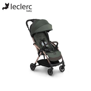 【Leclerc Baby】極輕量自動秒摺嬰兒手推車INF系列-軍綠香檳管 廠商直送