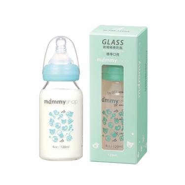【mammyshop 媽咪小站】母感體驗2.5 玻璃奶瓶 標準口徑 120ml／綠