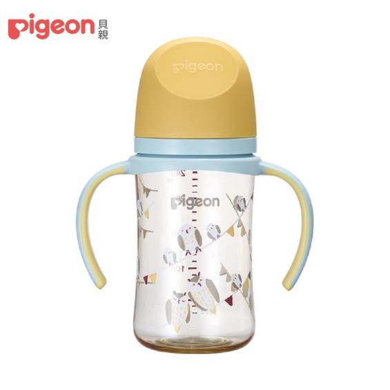 【Pigeon 貝親】第三代母乳實感PPSU握把奶瓶（ 240ml）貓頭鷹音樂會