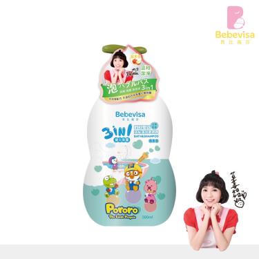 【Bebevisa貝比薇莎】Pororo 舒敏雙效洗髮沐浴泡泡露-蘋果香（500ml）