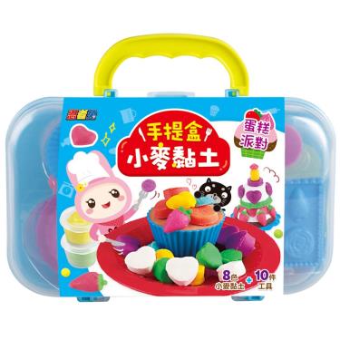 忍者兔-手提盒小麥黏土：蛋糕派對