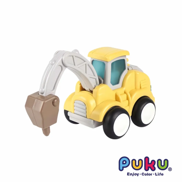 （任2件9折）【PUKU 藍色企鵝】樂玩按壓慣性工程車 鑽地機