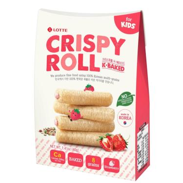 韓國樂天-兒童捲心棒-草莓味-40g