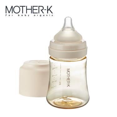 （贈餐桌墊）【Mother K】頂級PPSU奶瓶（180ml）象牙白
