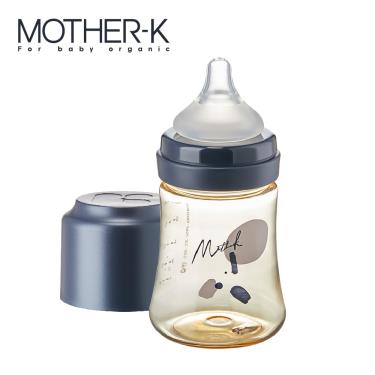 （贈餐桌墊）【Mother K】頂級PPSU奶瓶（180ml）消光藍