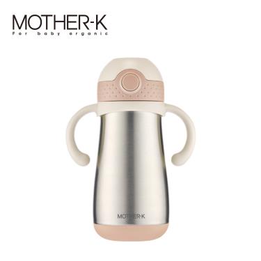 【Mother K】頂級不鏽鋼學習杯（350ml）草莓牛奶