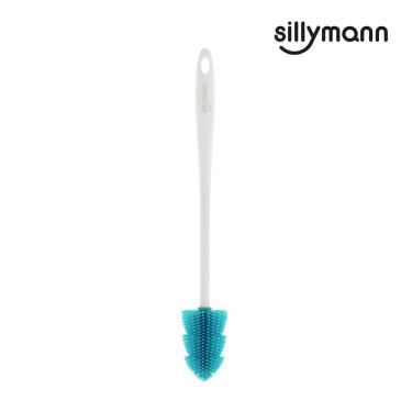 【韓國sillymann】 100%鉑金矽膠水瓶/奶瓶刷-水藍