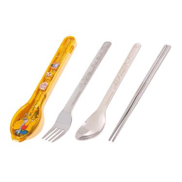 【HOUSUXI舒希】迪士尼316不鏽鋼餐具三件組-小熊維尼