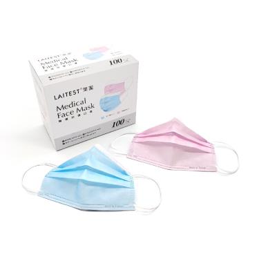 【LAITEST萊潔】成人醫療防護口罩(海洋藍+玫瑰粉)-100入/盒