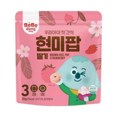 【韓國 Bebedang】寶寶糙米草莓脆米果