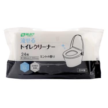 【S-SELECT】馬桶清潔濕巾 ( 24枚 )