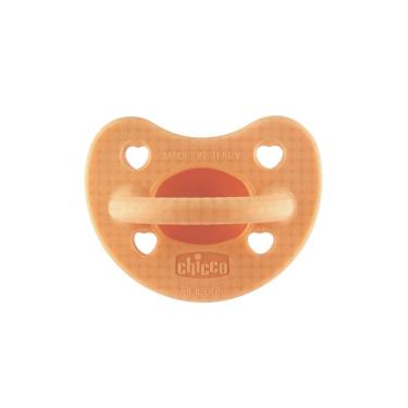 【義大利CHICCO】LUXE矽膠拇指型安撫奶嘴-2-6m-牛奶糖橘