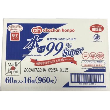【阿卡將本鋪】AH-水99% Super 新生兒屁屁濕紙巾 加厚型16包入