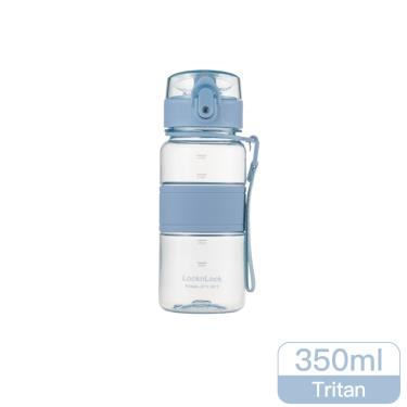【樂扣樂扣】Tritan優質彈蓋提帶水壺350ml（雲彩藍）