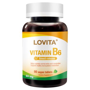【Lovita 愛維他】緩釋型維生素B6素食錠80mg（90錠/罐）