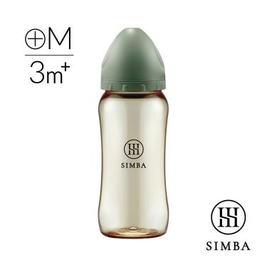 【Simba 小獅王辛巴】蘊蜜鉑金PPSU寬口防脹氣奶瓶 ( 360ml-治綠-十字M )