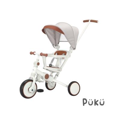 【PUKU 藍色企鵝】Outdoor遛遛成長型三輪車（白色）
