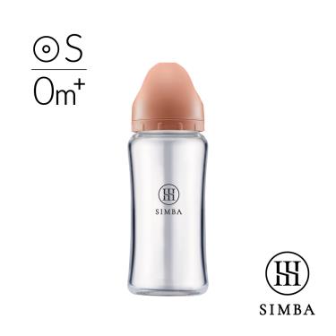 【Simba 小獅王辛巴】蘊蜜質金玻璃寬口防脹氣奶瓶-270ml-覓粉-圓孔S