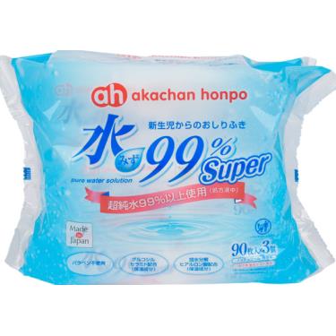 【阿卡將本鋪】AH-水99% Super 新生兒屁屁濕紙巾 一般型3包入