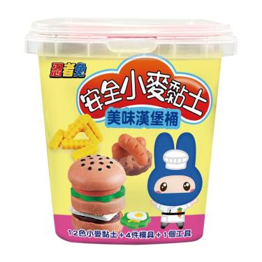 【幼福】忍者兔-安全小麥黏土-美味漢堡桶