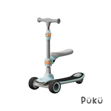 【PUKU 藍色企鵝】Outdoor搖搖摺疊滑板車-水色