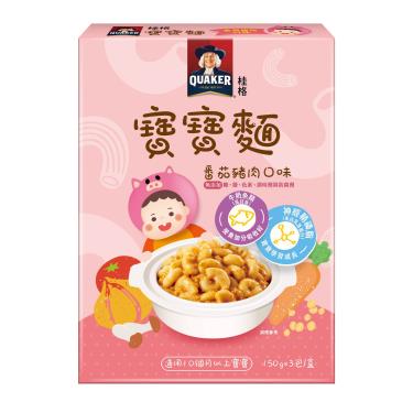 (任2件折$50)【桂格】寶寶麵（150gX3包/盒）番茄豬肉