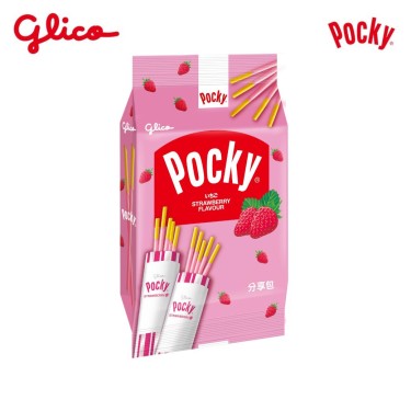 【Glico格力高】Pocky百奇-草莓棒分享包(9入/袋)