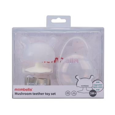 !!【英國 Mombella】啾比小蘑菇固齒器套組-天空藍