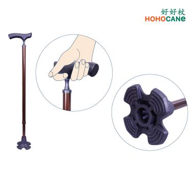 【好好杖】艾菲爾細頸實木握把站立拐杖/十段高度調整/專利輕量防滑腳墊/台灣製造-咖啡棕