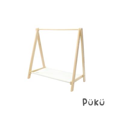 【PUKU 藍色企鵝】「UNI有你宅」實木三角兒童掛衣帽架