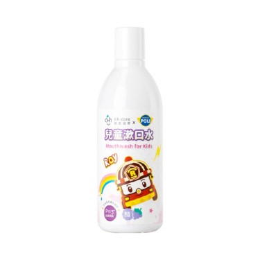 【oh care歐克威爾】波力救援小英雄兒童漱口水（350ml）葡萄