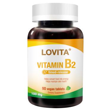 【LOVITA愛維他】緩釋型維生素B2素食錠-100mg（90粒/瓶）