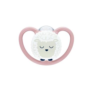 【德國NUK】PM AIR夜光型超透氣矽膠安撫奶嘴-0-6m (羊)