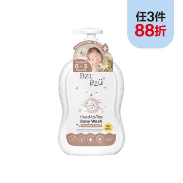 （任3件88折）【BZU BZU】嬰幼兒洗髮沐浴露-600ml（木棉籽&香草）