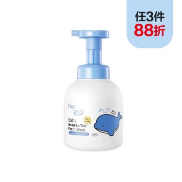 （任3件88折）【BZU BZU】嬰幼兒洗髮沐浴慕斯-300ml（蘆薈+洋甘菊）