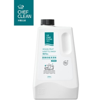 【Chef Clean淨毒五郎】蔬果奶瓶清潔劑補充瓶(1000mL)