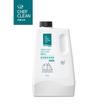 【Chef Clean淨毒五郎】純淨雙效洗碗精補充瓶 純粹無香(1000ml)