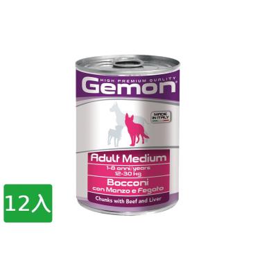【GEMON啟蒙】成犬主食罐-牛肉+肝415g(12入組)