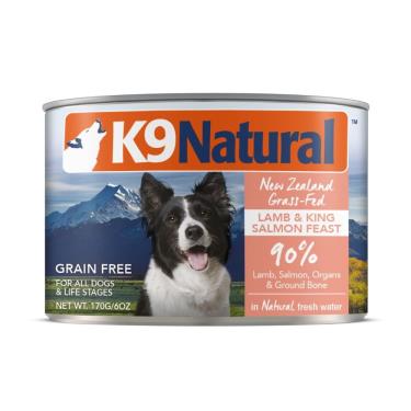 【紐西蘭K9】 鮮燉生肉主食狗罐-無穀羊+鮭170g