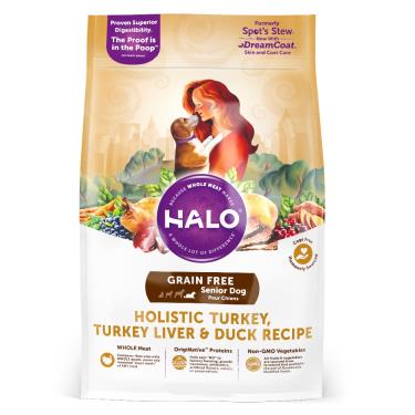 HALO 熟齡犬燉食火雞肉燉鴨肉鷹嘴豆2磅