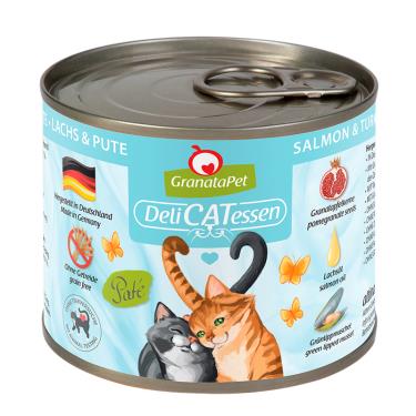 德國Granatapet葛蕾特 精緻貓罐-鮭魚+火雞200g