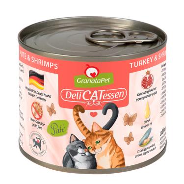 德國Granatapet葛蕾特 精緻貓罐-火雞+蝦肉200g