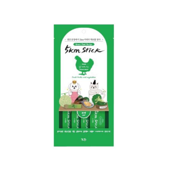 【CHOGONG 朝貢】5km stick 犬貓鮮食營養肉泥-綠色雞胸肉（骨關節）（14g*4/入）