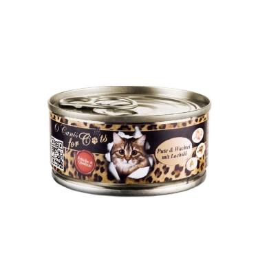 歐卡尼 貓主食罐-火雞+鵪鶉+鮭魚油100g