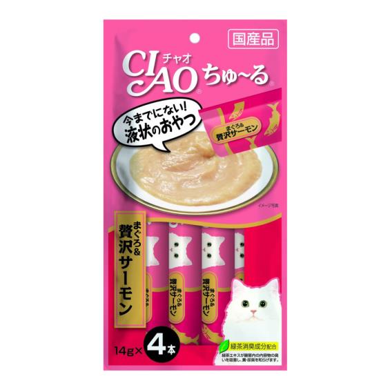 【CIAO】啾嚕肉泥 鮪魚+鮭魚（14g*4入/包）日本製